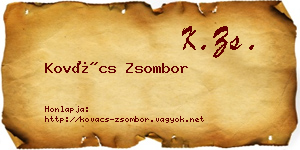 Kovács Zsombor névjegykártya