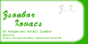 zsombor kovacs business card